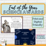 End of the Year Science Awards (Scientist) Editable and Di