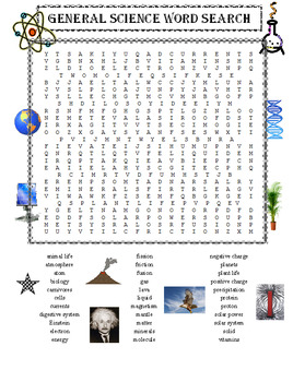 Preview of End of the Year Science Facts for Kids PLUS General Science Word Search Puzzle