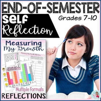 Preview of End of the Year Growth Mindset Self-Reflection
