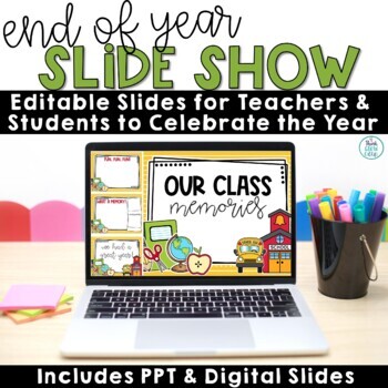 Preview of End of the Year Slideshow Template Google Slides Editable Powerpoint Memories