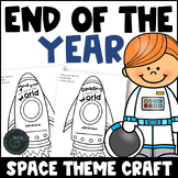 End of the Year Space Activity Kinder-5th grade Craft Rocket