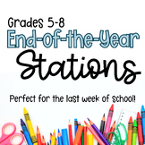 End of the Year Stations | Activities, Reflection, Goal Setting
