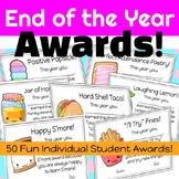 Preview of 50 Positive End of the Year Awards for Students | Cute | Funny | PDF