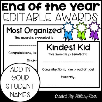 Preview of End of the Year Student Awards