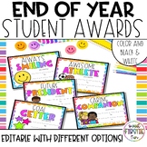 End of the Year Student Awards - Editable | Student Award 