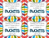 End of the Year Student Bucket Tags