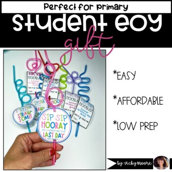 Back to School or Meet the Teacher Night Crazy Straw Gift Tags to Students