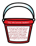 End of the Year Student Gift Tag - Summer Bucket