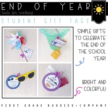 End of Year Summer Gift Tags for Student Gifts | Pop Open a Good Book|  Bookworm