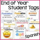 End of the Year Student Gift Tags in Spanish