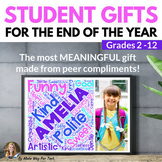 End of the Year Student Gifts  | Word Clouds | End of the 