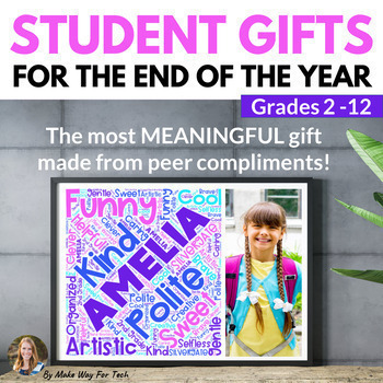 Preview of End of the Year Student Gifts  | Word Clouds | End of the Year Celebration Party