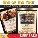 End of the Year Student Keepsake | Editable