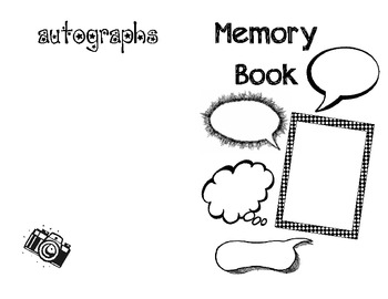 Preview of End of the Year Student Memory Book