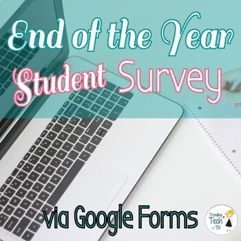 Preview of End of the Year Student Survey - Editable in Google Forms