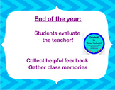 End of the Year- Student evaluates the teacher