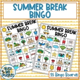 Summer Break End of the Year Bingo Game Activity - 35 Card
