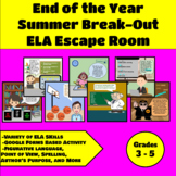 End of the Year - Summer Break Out - Escape Room - Skills Review