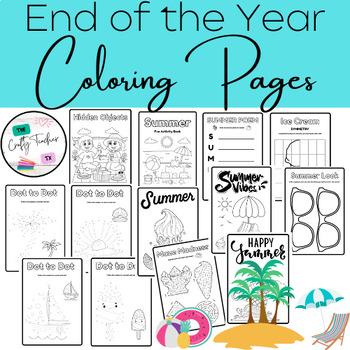 Preview of End of the Year / Summer Fun Activity Book / Coloring Pages