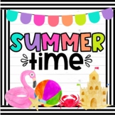 End of the Year/ Summer Fun Decor for Board or Door Kit- S