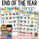 End of the Year Summer Games Fun Summer Bingo