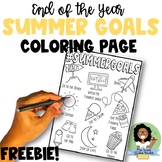 End of the Year Summer Goals Coloring Page