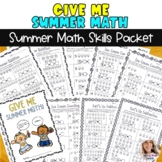 End of the Year Summer Math Skills Packet First Grade