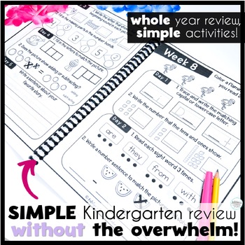 End of the Year Summer Packets Kindergarten to 1st Grade Review | TPT