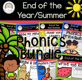 Preview of End of the Year/Summer Phonics Bundle | May Word Work | Science of Reading