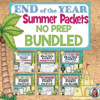 Preview of End of the Year Summer Review Packets BUNDLED | Avoid Summer Slide