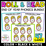 End of the Year Summer Roll and Read Fluency Practice Game