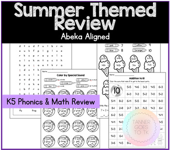 Preview of End of the Year Summer Theme Review K5 (Abeka Aligned)