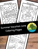 End of the Year, Summer Vacation, June Coloring Pages