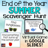 End of the Year Summer Virtual Scavenger Hunt Digital Game