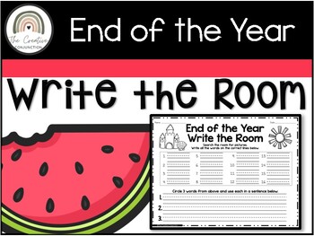 Preview of End of the Year Summer Write the Room | Word Work | Phonics Activity | Center