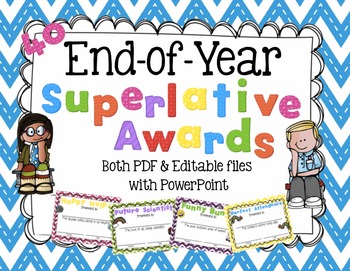 Preview of End of the Year Superlative Awards - Editable
