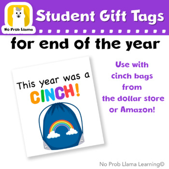 Preview of End of the Year Tag, Backpack Bag Gift, Classroom Tags, Graduation, Printable