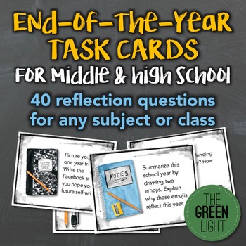 Preview of End-of-the-Year Task Cards: Activity, Discussion Questions