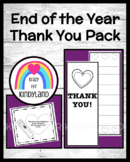 Thank You Writing Pack for the End of the Year: Card, Gift Tag