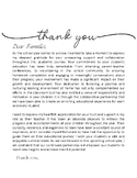 End of the Year Thank you Letter to Families and Parents