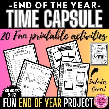 Preview of End of the Year Time Capsule Project | Last Week of Middle School Activities