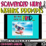 End of the Year Virtual Scavenger Hunt and Writing Prompts