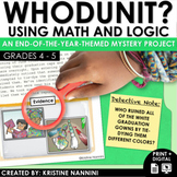 End of the Year Activities Whodunit Math Logic Puzzles | E
