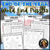 End of the Year Word Search Puzzles