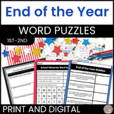 End of the Year Word Puzzles