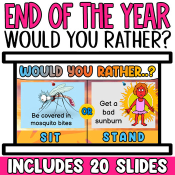 Preview of End of the Year Would You Rather Game for Google Slides - Summer This or That