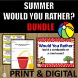 End of the Year Would You Rather Question Bundle