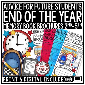 Preview of End of Year Memory Book Writing Activities Letter Advice to Next Years Students