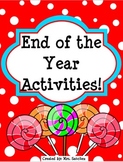 End of the Year Writing Activities