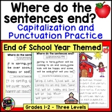 End of the Year Activities | Writing Capitalization and Pu